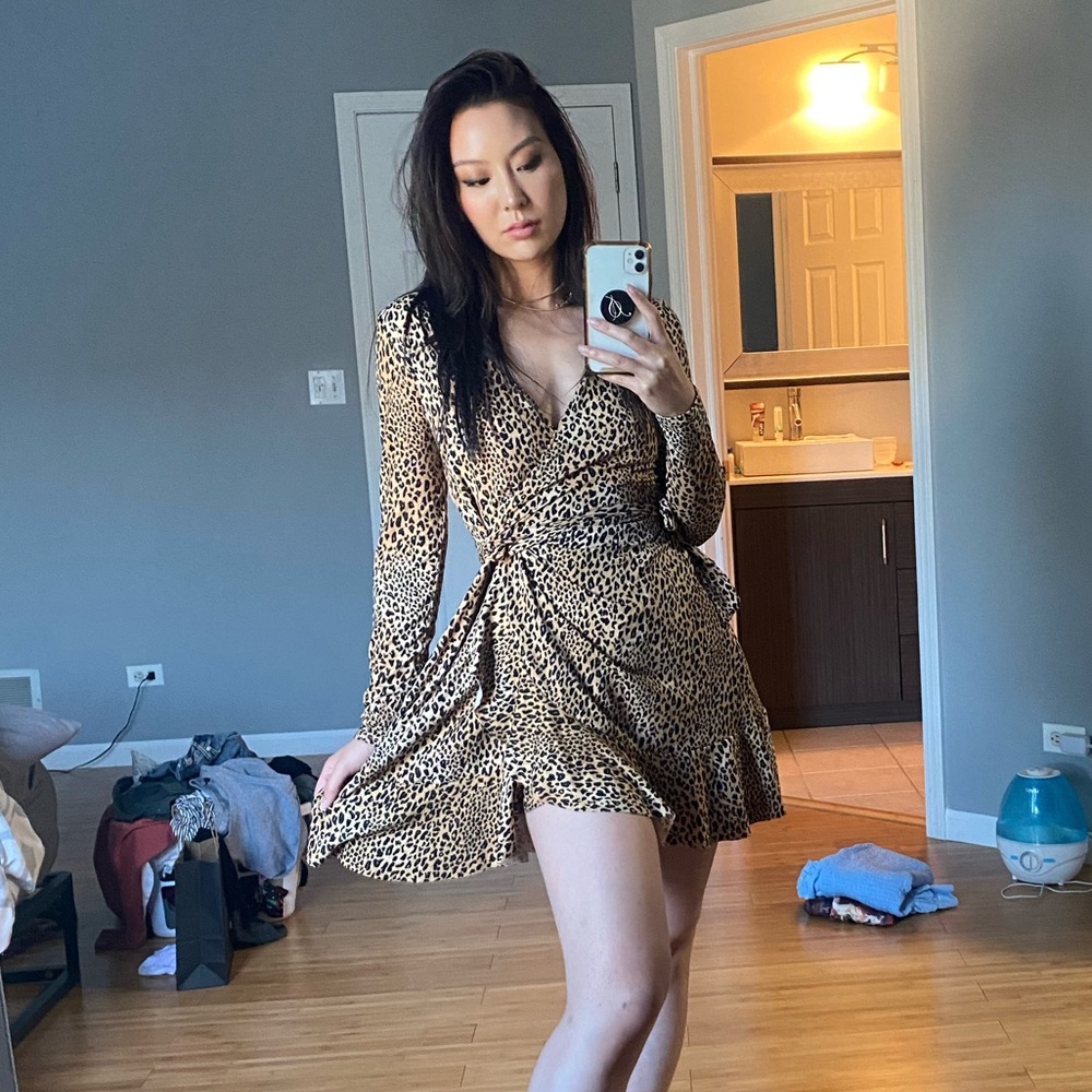 H&M - Leopard Wrap Dress NWOT